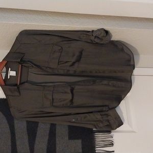 Silk two pocket women shirt Green sz2 European 32